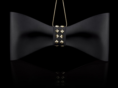 Black Bow Luxe - Gold Studs