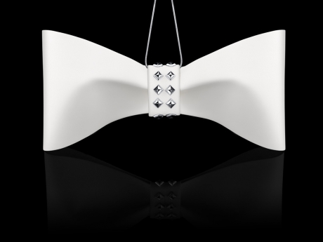 White Bow Luxe - White Studs