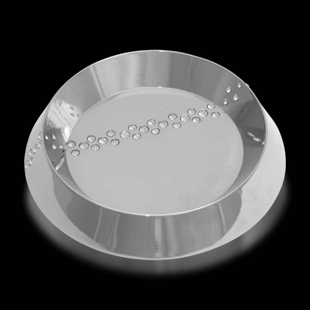 Round Wine Coaster Platinum Crystamas